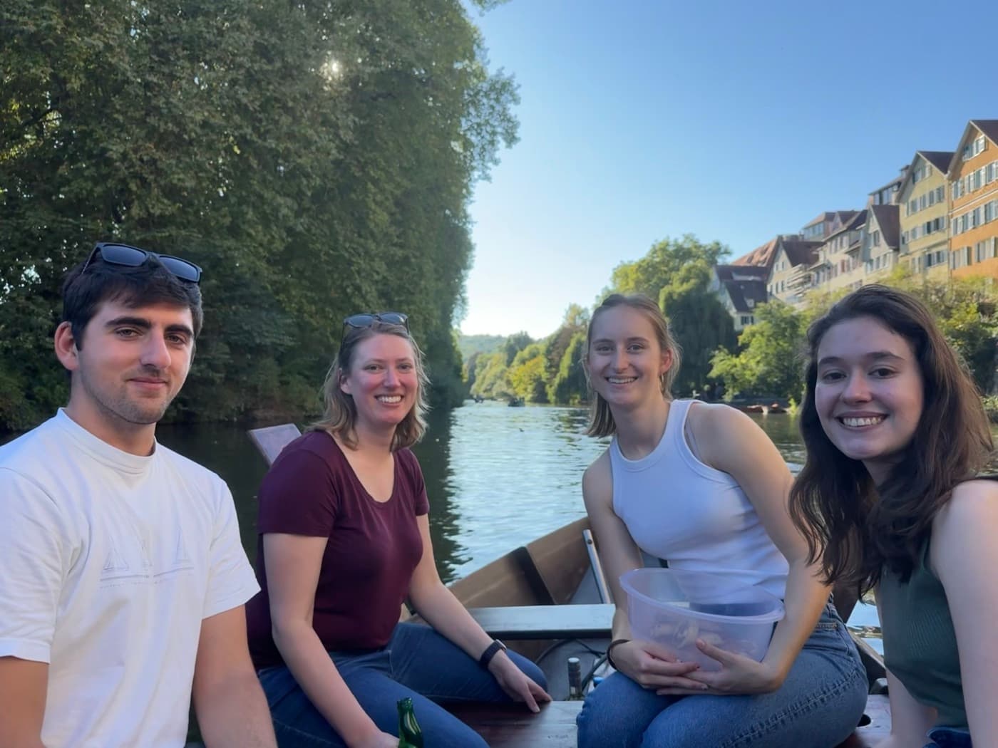 Lab outing on the institute's Stocherkahn